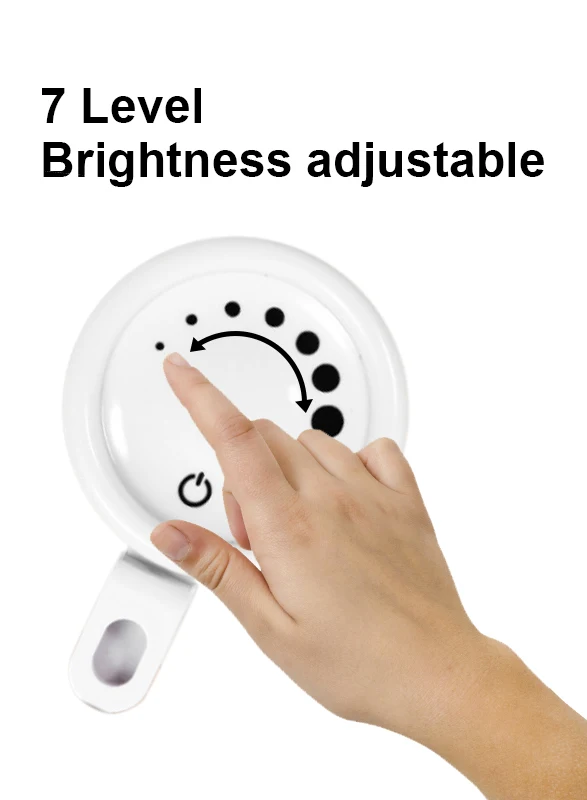 Portable Phone LED Selfie Ring Light Rechargeable Selfie Light with Make-up Mirror