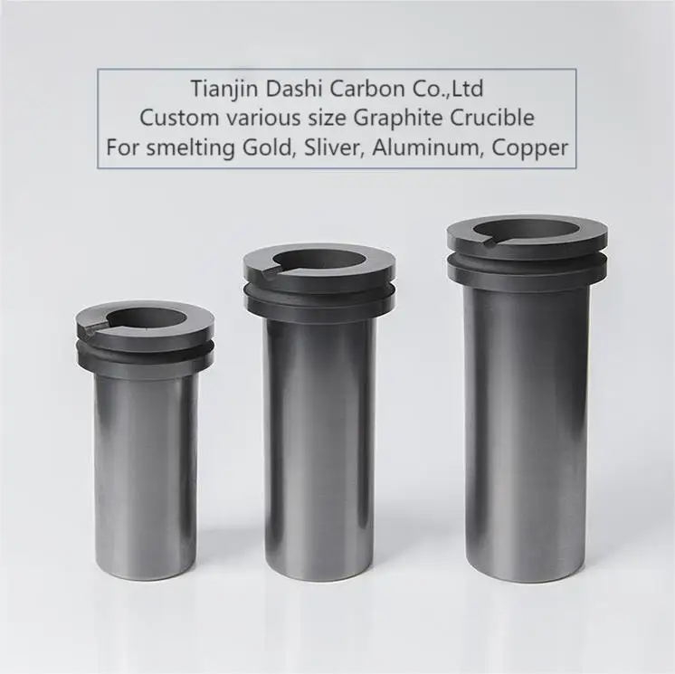 Factory Custom High density High pure Graphite Crucible for Gold Melting refining