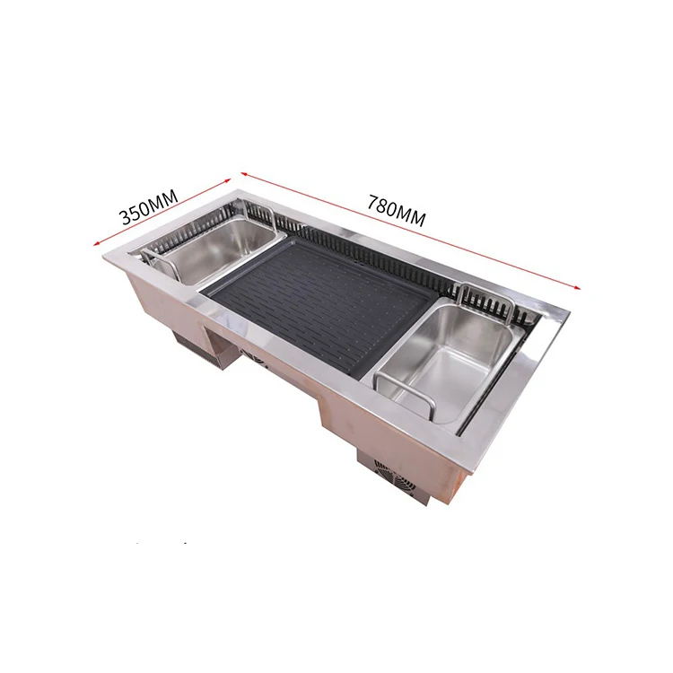 Factory custom electric bbq grill smokeless non stick chinese hot soup pot restaurant equipment