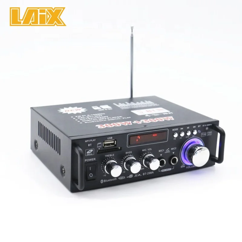 Hi-Fi мини-усилитель с голубыми зубьями для MP3-плеера 110 В и 220 Аудио Стерео мощностью FM-радио поддержкой автомобильного усилителя