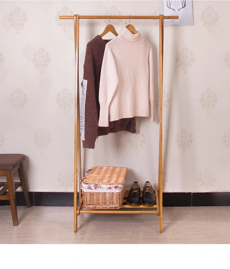 
Dreamve Wood Coat Rack With Shelf Entryway Coat Shoe Rack Bamboo 