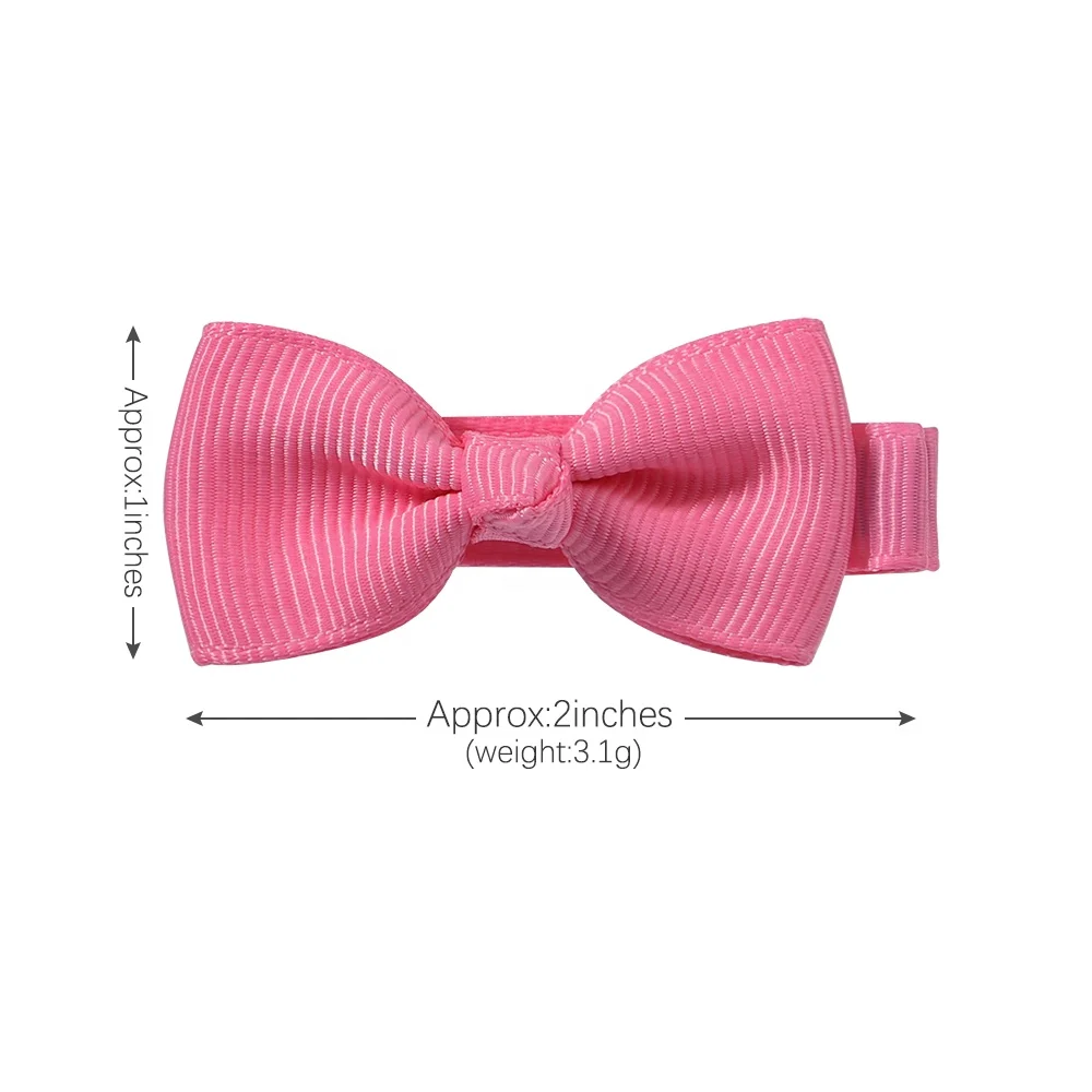 E-Magic wholesale kids baby girls alligator clip rainbow grosgrain polyester ribbon hair clip custom colorful hairpins for girls