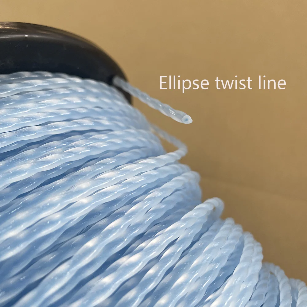 Ellipse twist line Brush Cutter Machine Spare Parts String Nylon Trimmer Lines Trimmer Line