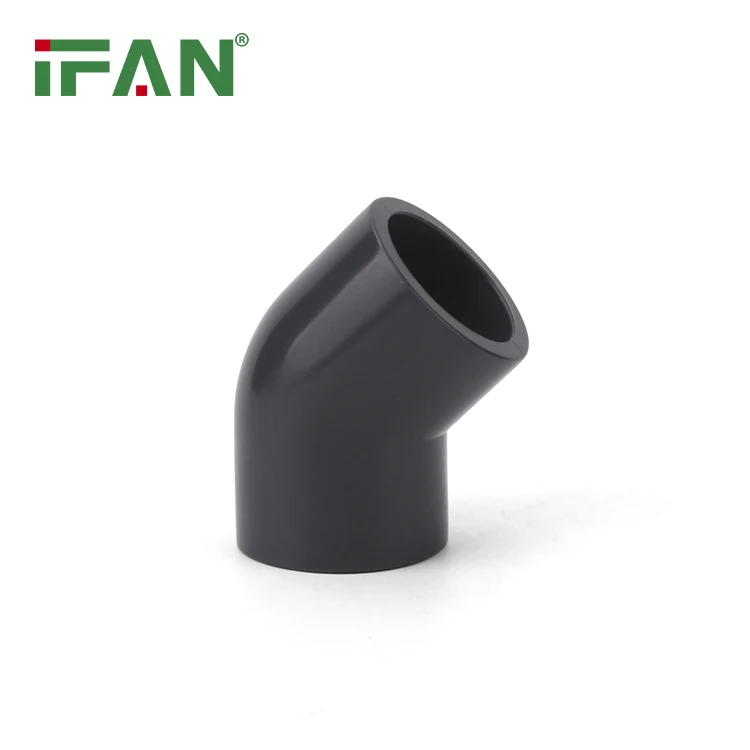IFAN GB Standard Plastic 20MM-110MM 45 Degree Elbow UPVC Pipe Fittings for Water Supply