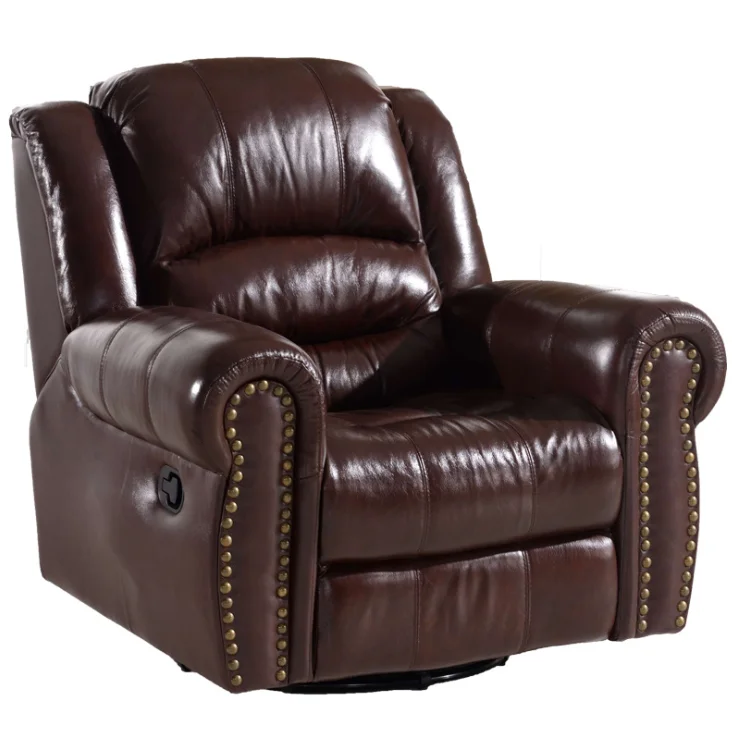 Вращающееся массажное кожаное кресло с откидной спинкой YASITE