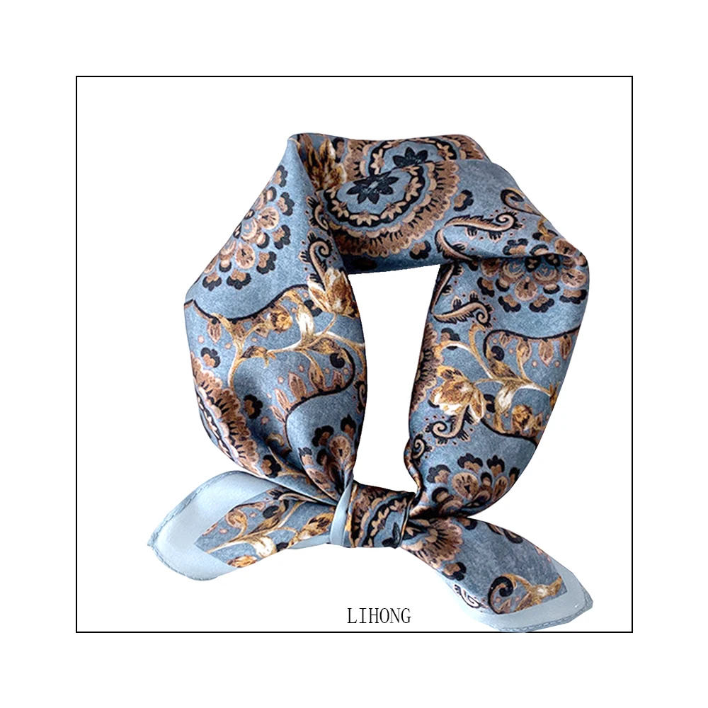 pure 100% silk 10mm Twill scarf 53cm*53cm square custom design printing