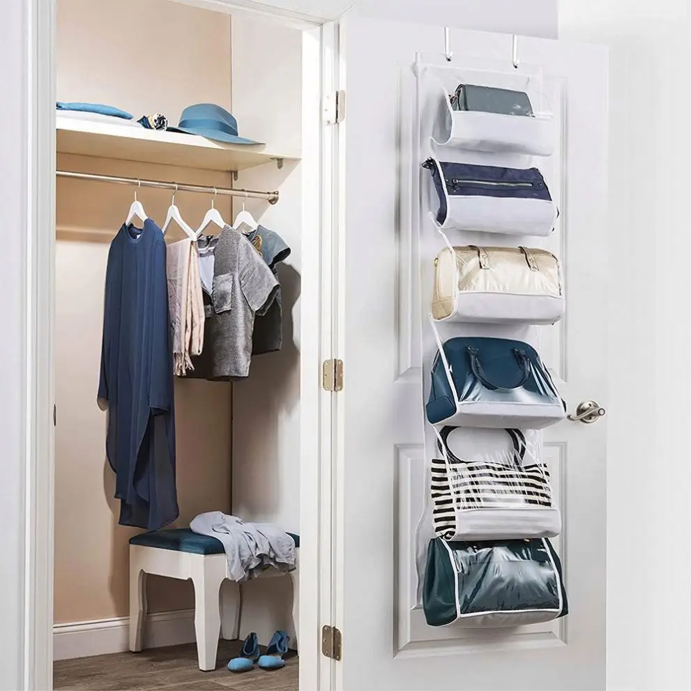 2021 Hot Selling Door Sundry Pocket Closet Storage 6 Pocket Foldable Hanging Bag To Easily Store And Use
