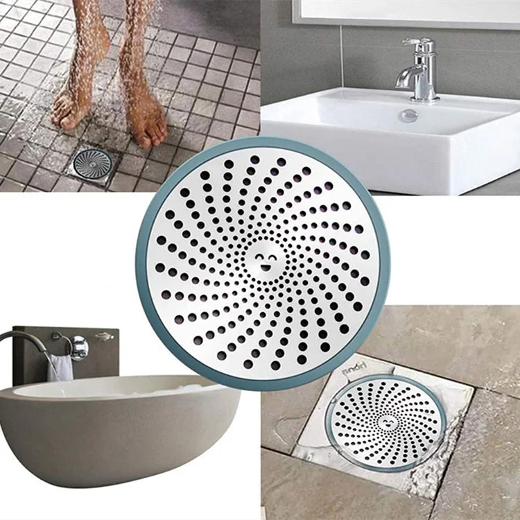 jutye Drain Filter, Shower Filter, floor drain cover Kitchen Waste Water Grill Filter   Drain Hair Catcher