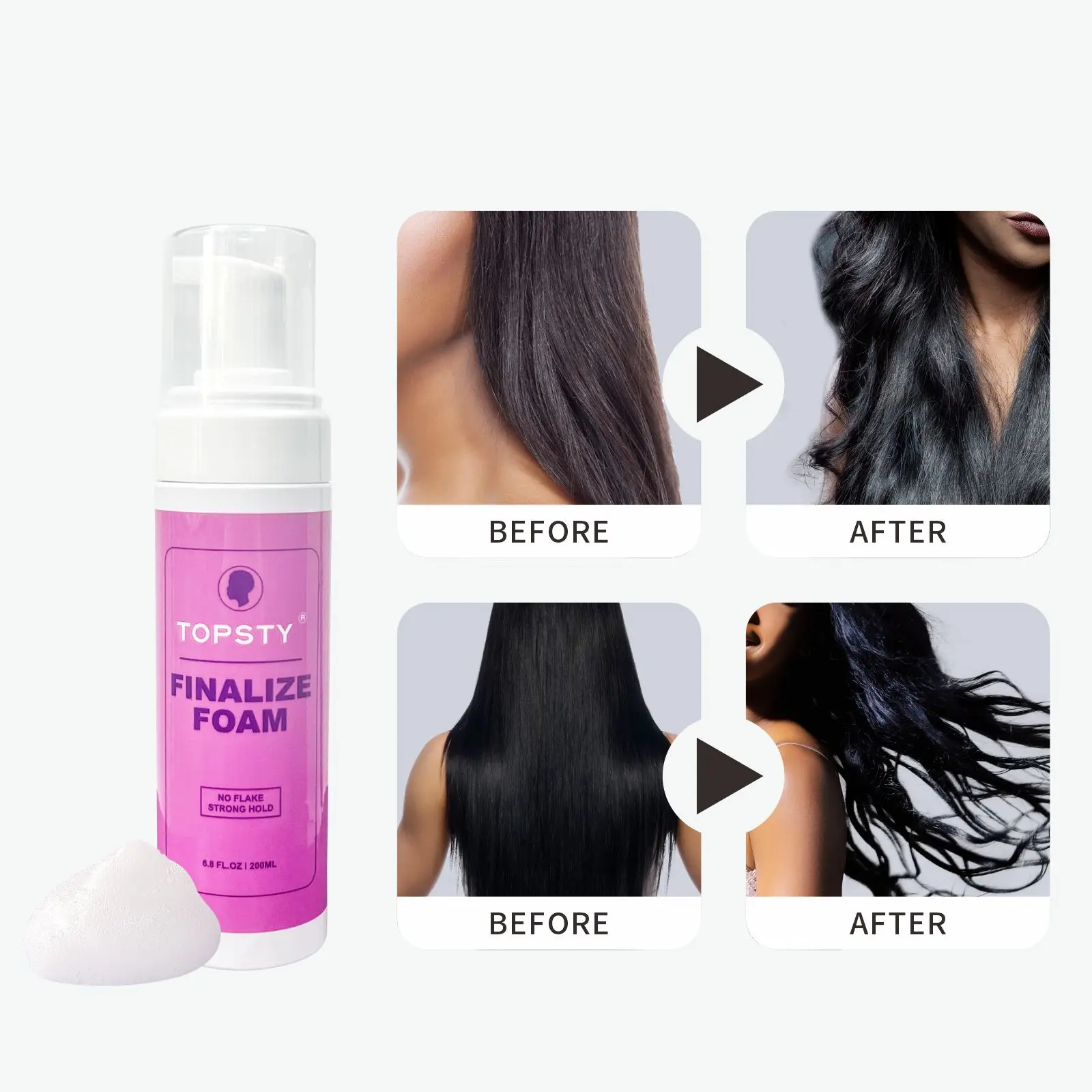 Sculpting Foam Firm Hold Volumizing Hair Mousse Private Label Fast Drying for Hair Styling