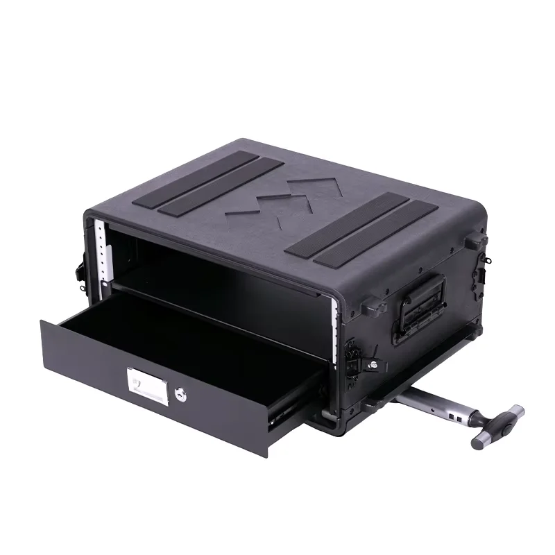 260mm Depth 8U 12U 14U 16U Plastic Waterproof-50-Plasma-Tv-Flight-Case Shockproof 4 Space at a Mixer Rack Road Tour Flight Case