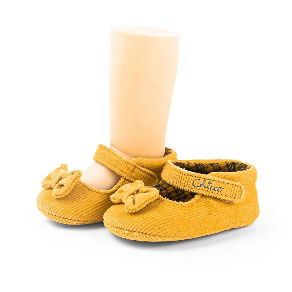 
In stock plaid corduroy baby shoes, Mary Jane infant shoes 