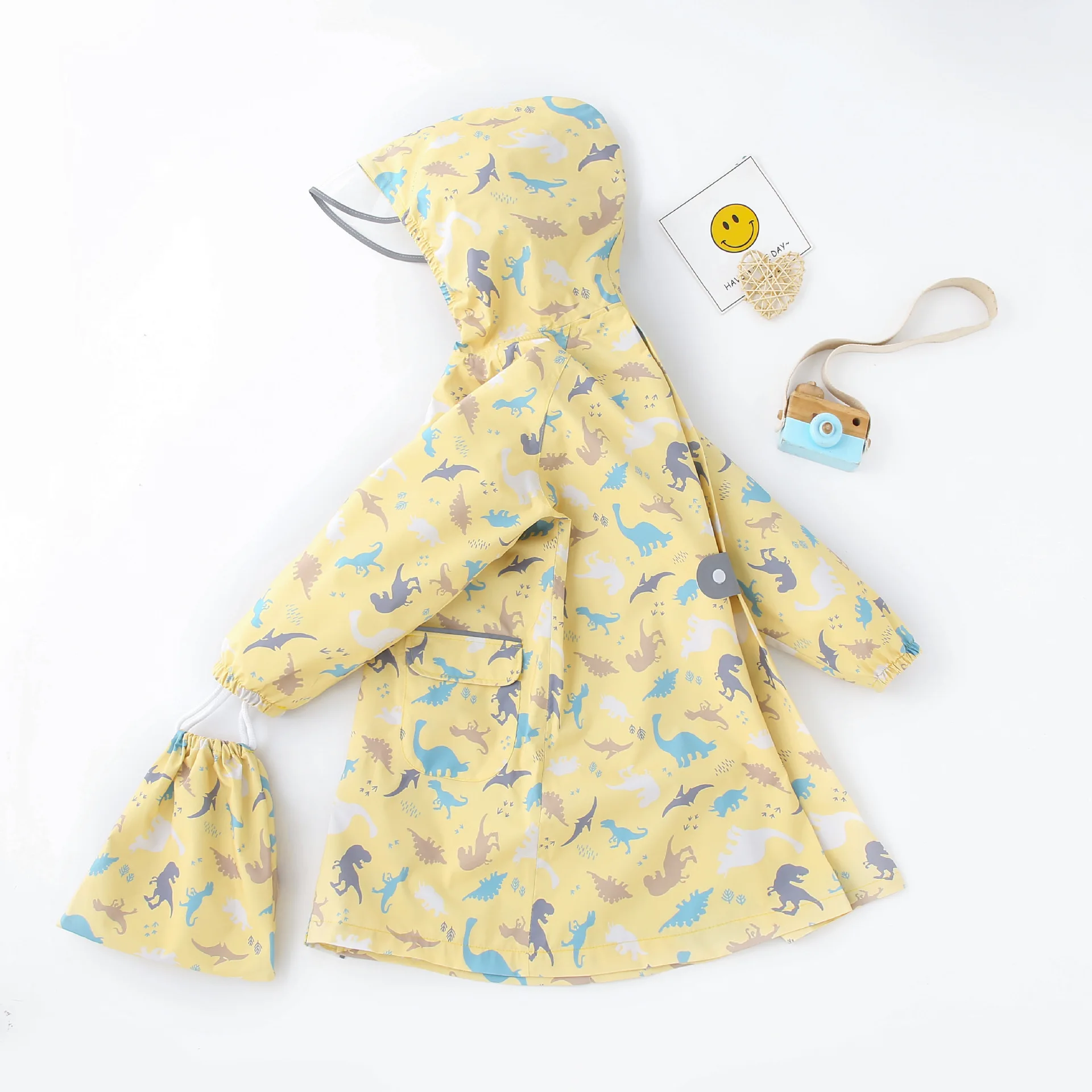 China cheap kid rain coat cartoon animal pattern good waterproof owl children rain coat baby poncho Nylon outdoor for children