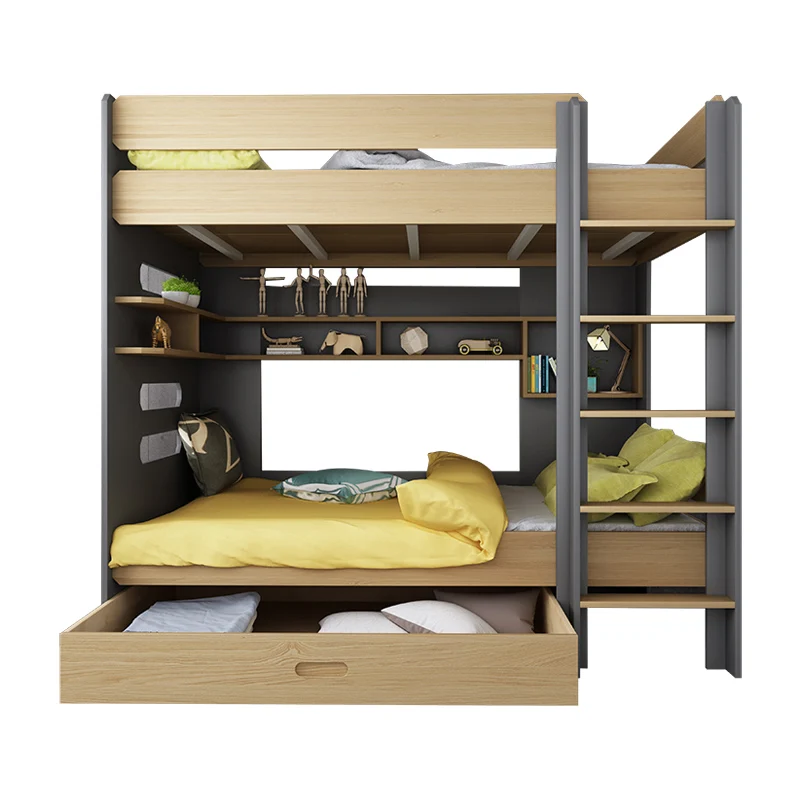 Scandinavian Industrial Style Economic Space-saving Small House Bunk Bed