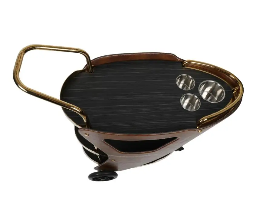 Hotel Restaurant Home Kitchen Trolley Luxury Retro 3 Tier Wine Beverage Food Tea Service Bar Cart