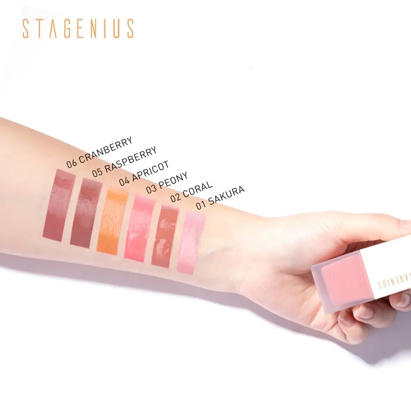 
STAGENIUS high quality makeup liquid blusher moisturizing long lasting waterproof cream blush 