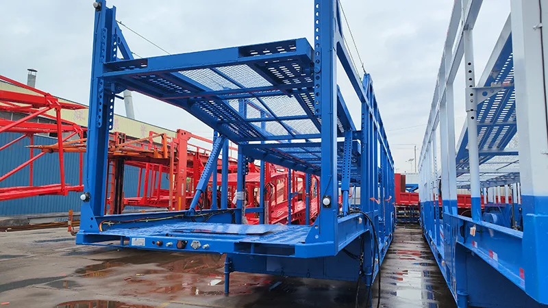 Cheap Price 2 3 axle car transport semi trailer 6-8 cars carrier semi trailer folding car transport truck trailers for sale