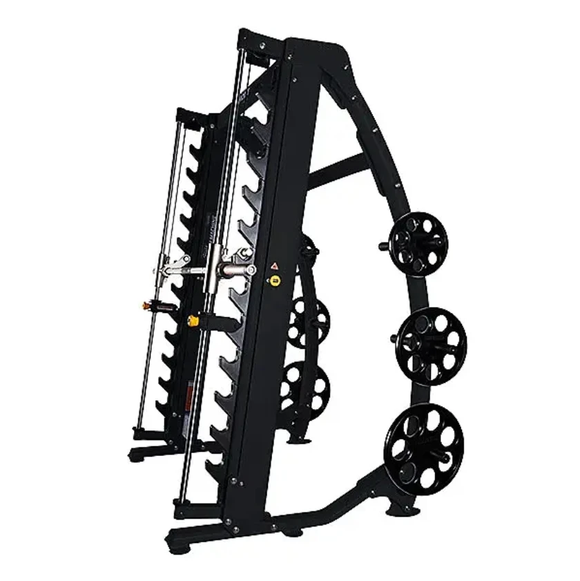 gym club Commercial Gym Equipment Multi-functional Squat Rack Trainer Dual Angle Smith offering 7-degree angle
