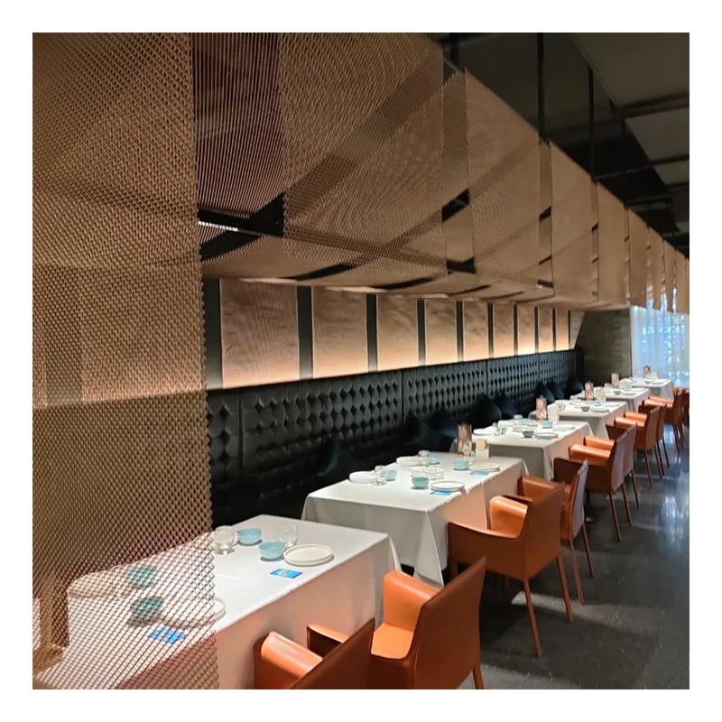 Screen Mesh Ceiling Curtain Chain Link Strip Drapery for interior decoration