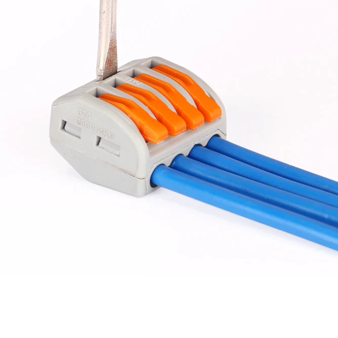 Универсальный клеммный блок Quick-Connect 222-412, универсальный быстрый проводной разъем