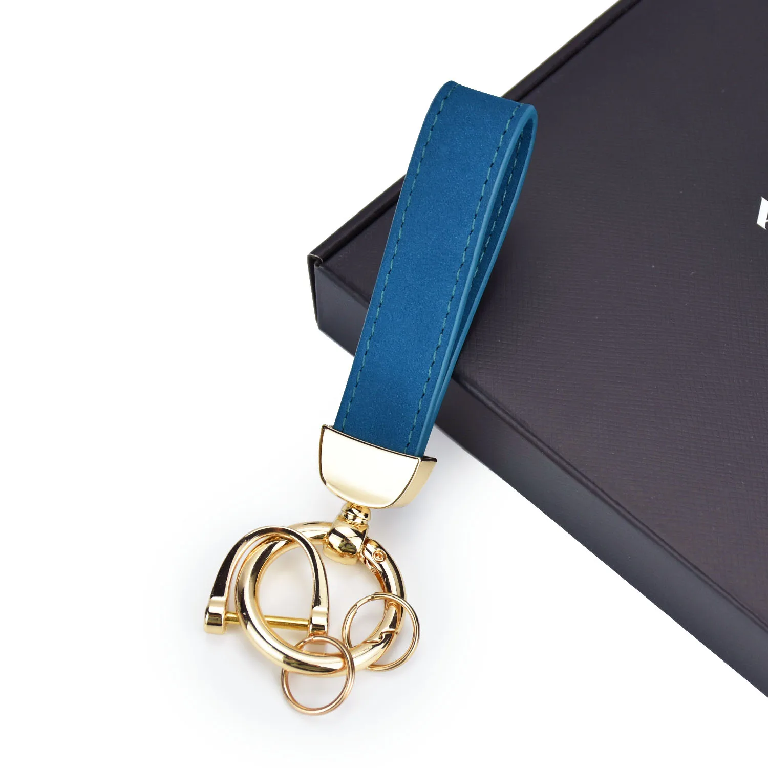 GRS custom logo metal key chain  PU  leather car key chain custom logo personalized key chain Accessories