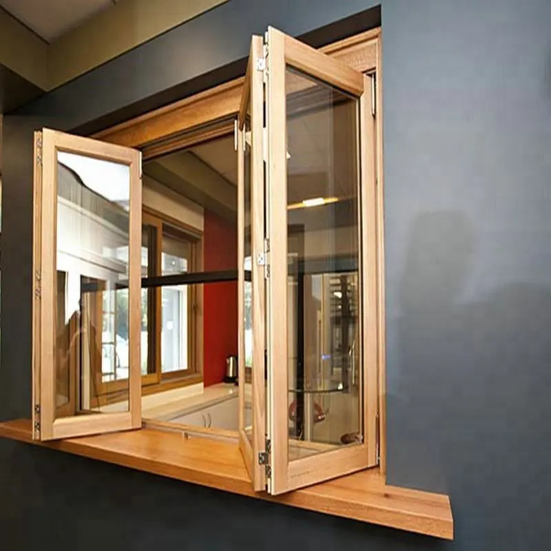 Commercial Bi Fold Up Windows Outward Vertical Folding Black Aluminium Doors Window