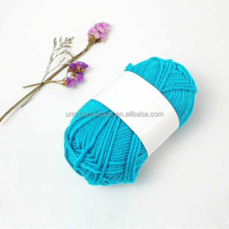 Wholesale Eco-Friendly Hand Knit Lana Wool Crochet cotton blended thick yarn wool and cotton blend