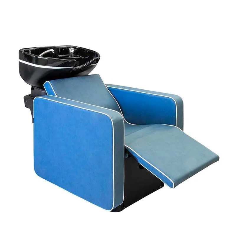 Wanghong European shampoo chair electric head massage back wash hair white shampoo chair for salon equipment