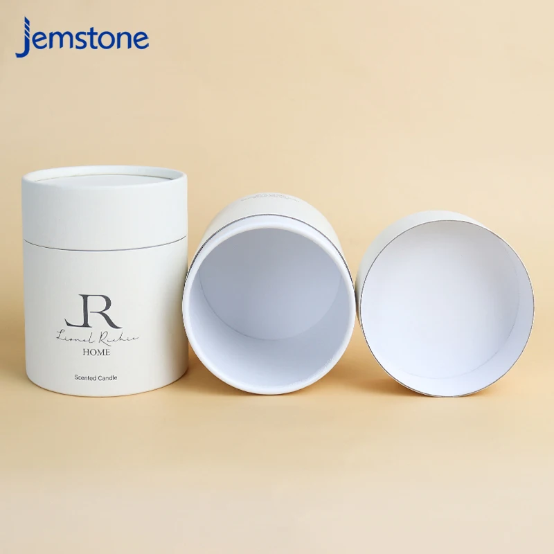 Factory Eco Round Box Handmade Soy Wax Luxury Candle Glass Jar Craft Paper Tubes Cardboard Paper Tubes Packaging Cylinder Box