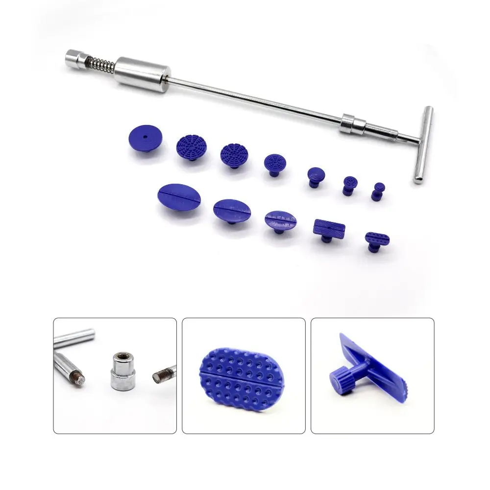 WZAUTO Dent Puller Tools Paint less Hail Removal Pulling Tabs Dent Puller Slide Hammer T Bar