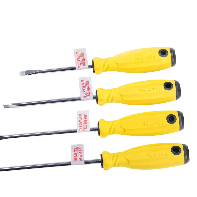 EVERTE Head Magnetized Overall Heat Treatment High Hardness Good Toughness Wear Resistance Yellow Screwdriver