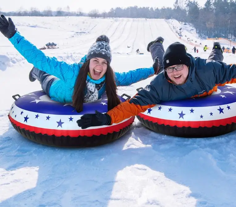 SP-271 Eco Thicker PVC Heavy Duty Inflatable Snow Sledding Tube for Kids and Adults