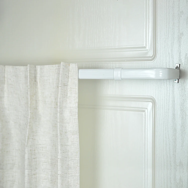 Wholesale Custom Modern Metal Steel Rustproof Window Cafe Curtain Rod With Brackets Curtain Track Rail