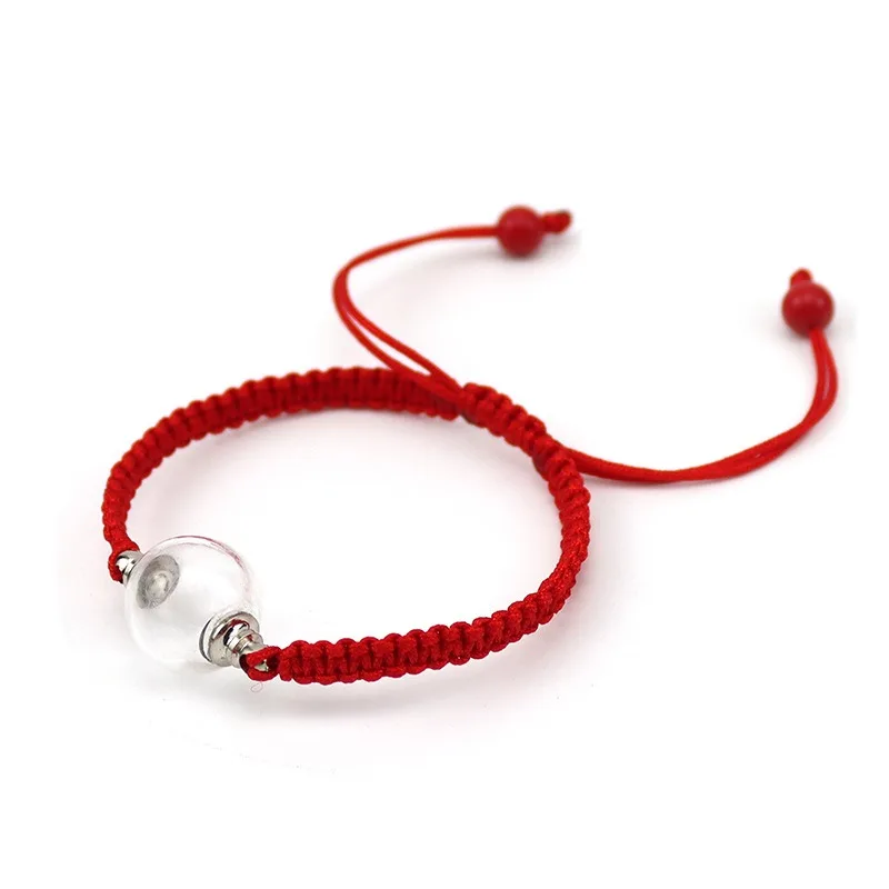 Can Open Empty Bottles Handmade Wax String Bracelet Diy Placed Quicksand Couple Friendship Wish Lucky Red String Bracelet
