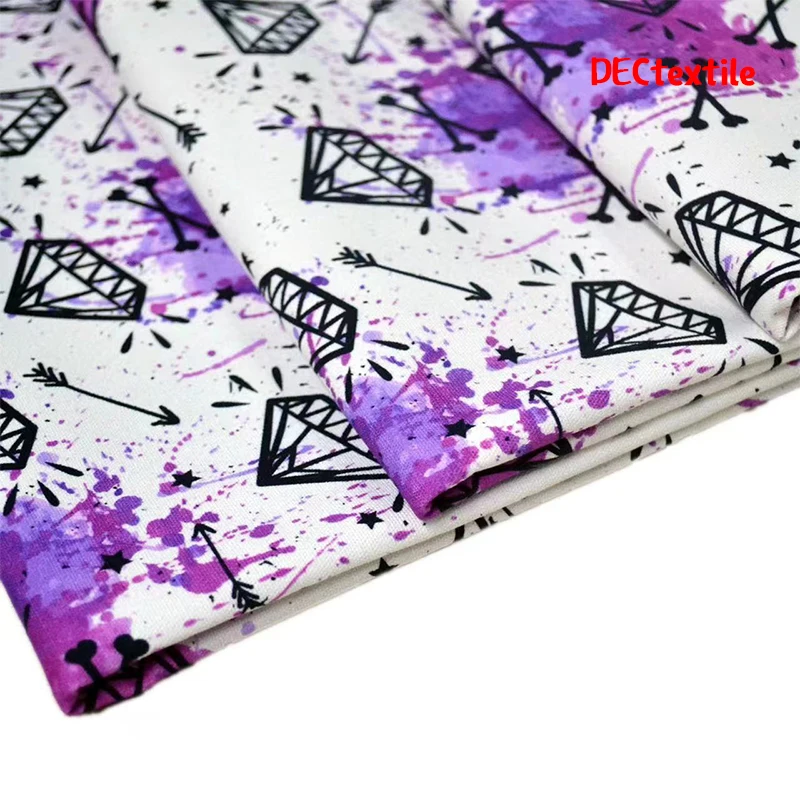 No MOQ custom design printed 95%cotton 5%spandex stretch soft jersey fabric for hometextile baby clothes