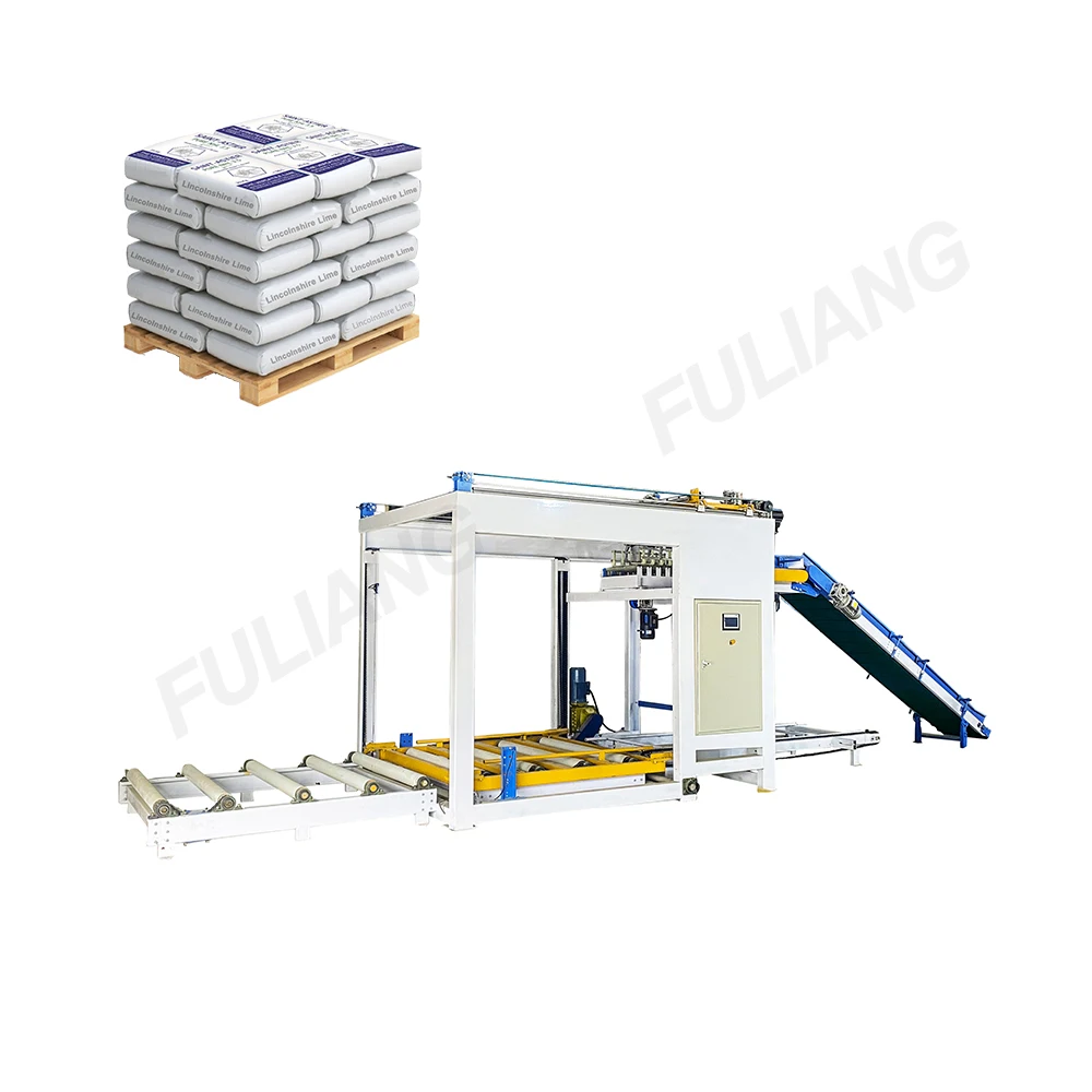 High Level Automatic Stacking Pallet Palletizing Robot Bag Palletizer Machine For Cements Fertilizers Rice Flour