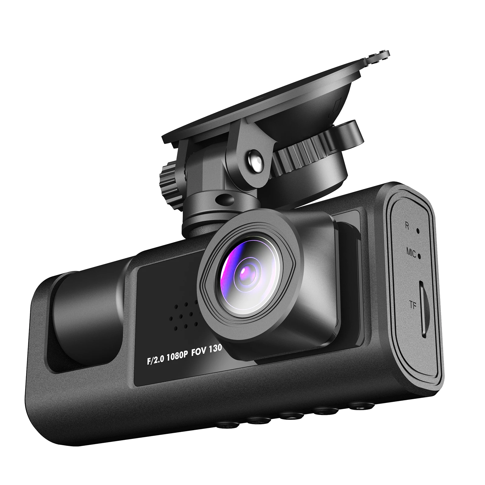 3 Lens 1080P Dash Cam Type-C USB 2 inch Screen Car Camera 170 Degree Wide View Angle