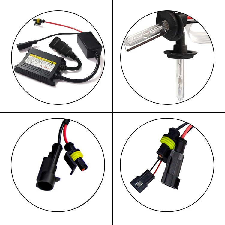 hid xenon light 55W hid ballast hid xenon kit headlight kits 6000k light work auto pair vehicle bulb H1 H3 H7 H11 9005 HB3 H4