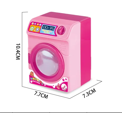 Wholesale Emulation Cartoon Pink Electric Washing Machine Educational Toys For Kids