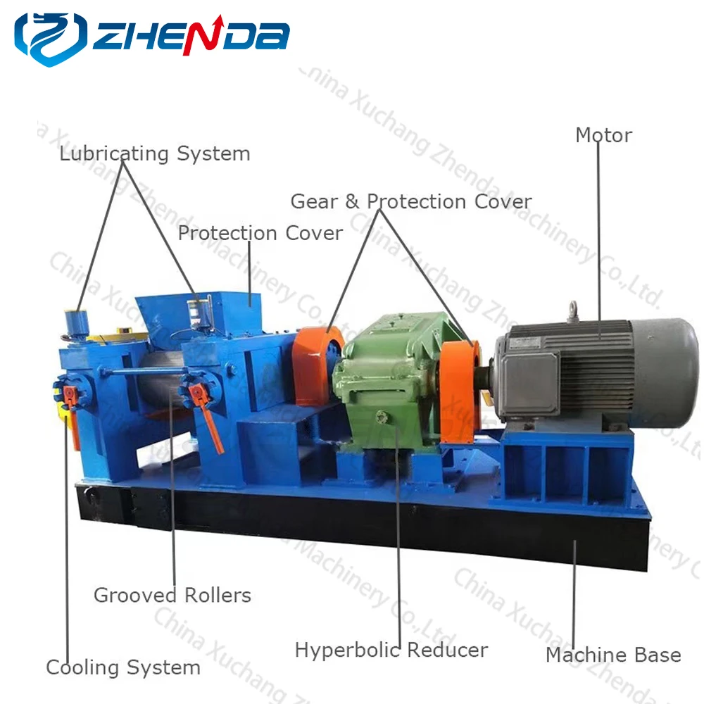
China used rubber tires recycling machines tyre shredder / waste tire shredding plant 