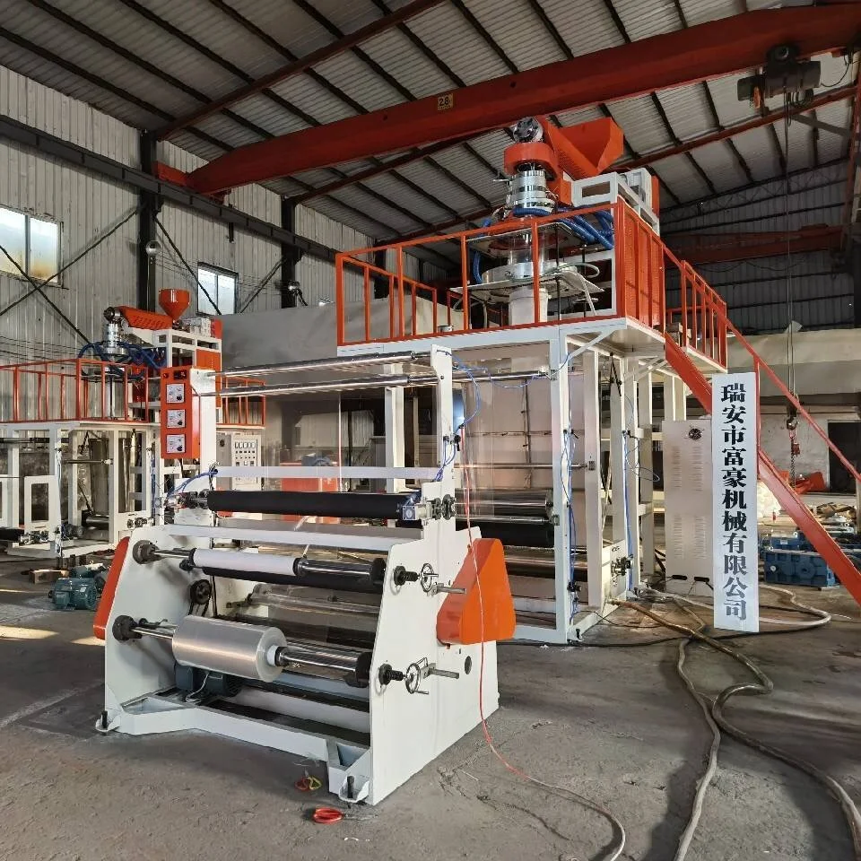 Top High Speed ABA 3 2 Layer Mini Stretch PE Film Extruder Agriculture Polyethylene Plastic Film Blowing Machine Price