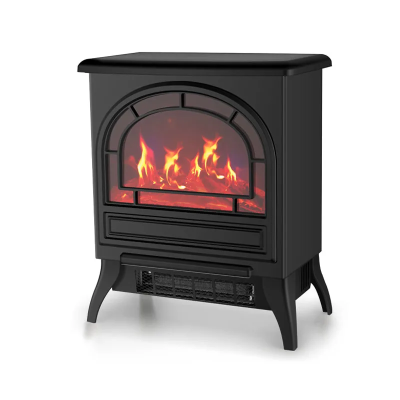 1800W Remote Control Small Space Flame Fireplace Fan Heater 3D Electric Fireplace