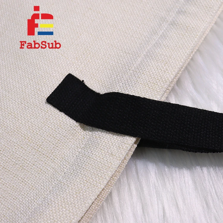 Reusable Personalized Sublimation Shopping Handbag Foldable Extra Capacity Heavy Bag Linen Cotton Shopping Tote Bag With Zipper