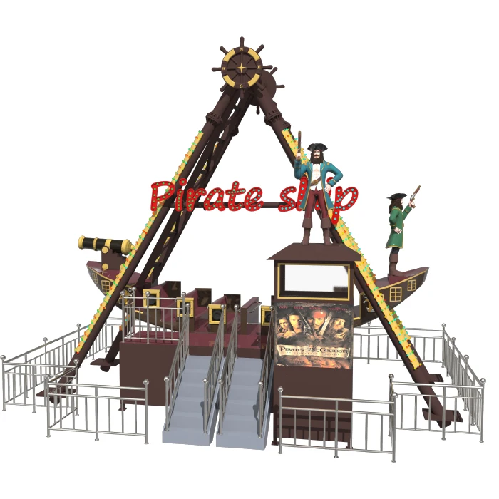 Funny Thrilling Mechanical Professional Amusement Park Rides for Kids Kiddie Pirate Ship