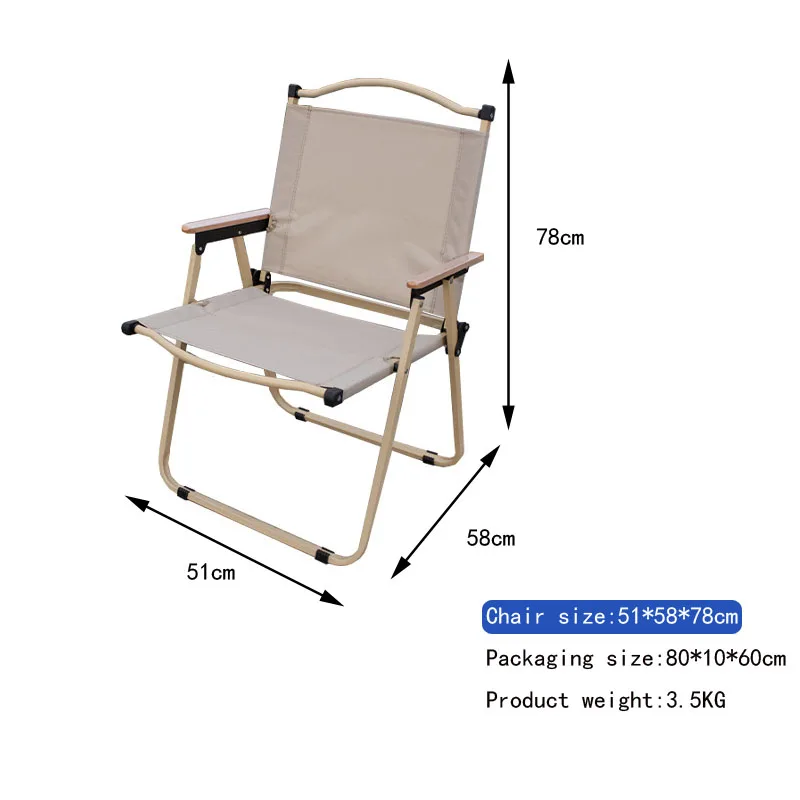 Outdoor Portable Beach Folding Travel Picnic Camping Wooden Chair Fishing Seat Foldable Chair