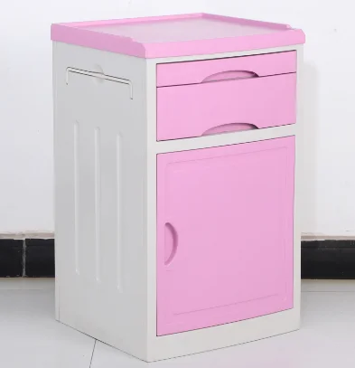 Good quality hospital furniture ABS bedside locker bedside cabinet with casters