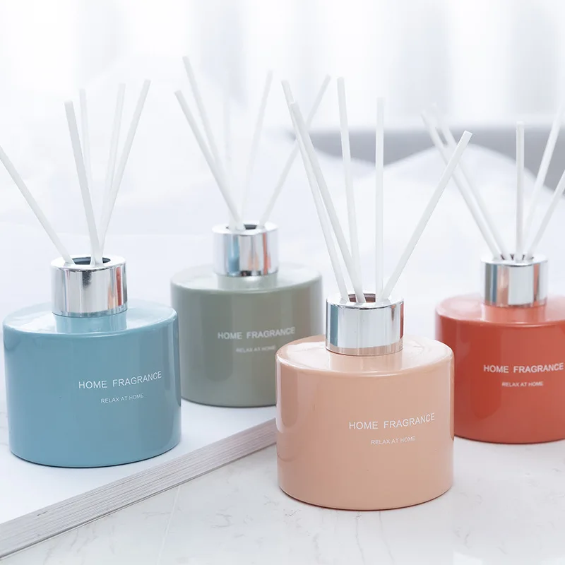 Different colors air fresher long lasting bedroom natural fragrance oil aromatic essential oil home reed diffuser perfume