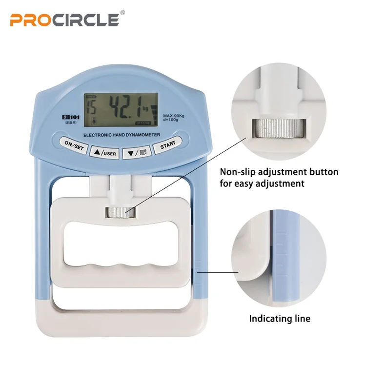 ProCircle Digital Hand Dynamometer Grip Strength Meter Usb Lcd Screen Hand Grip Dynamometer