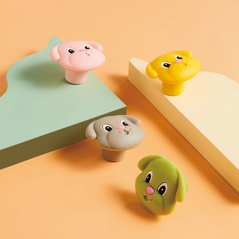 Customized Logo Pair Cute Children Wardrobe Drawer Handles Knobs Drawer Handles For Kids