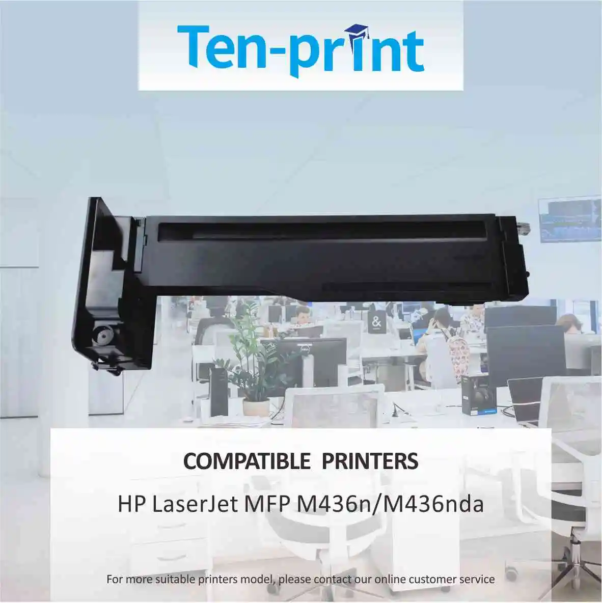 Ten-print Премиум Совместимый патрон 56A/CF256 56X/CF256X Черный тонер-картридж для HP LaserJet MFP M436