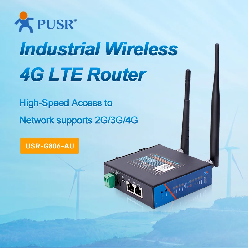 USR-G806-AU Australia & Latin America&New Zealand&Taiwan M2M industrial 3G 4G lte router with sim card slot openVPN